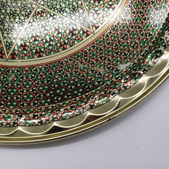Octogram Fractal Tray / Tin Plate / Metal Dish / 9.5 " - Picture 8 of 11